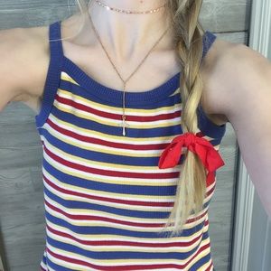 ‼️SOLD‼️Vintage stripped ribbed tank top